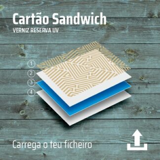 Cartão de visita Sandwich | verniz
