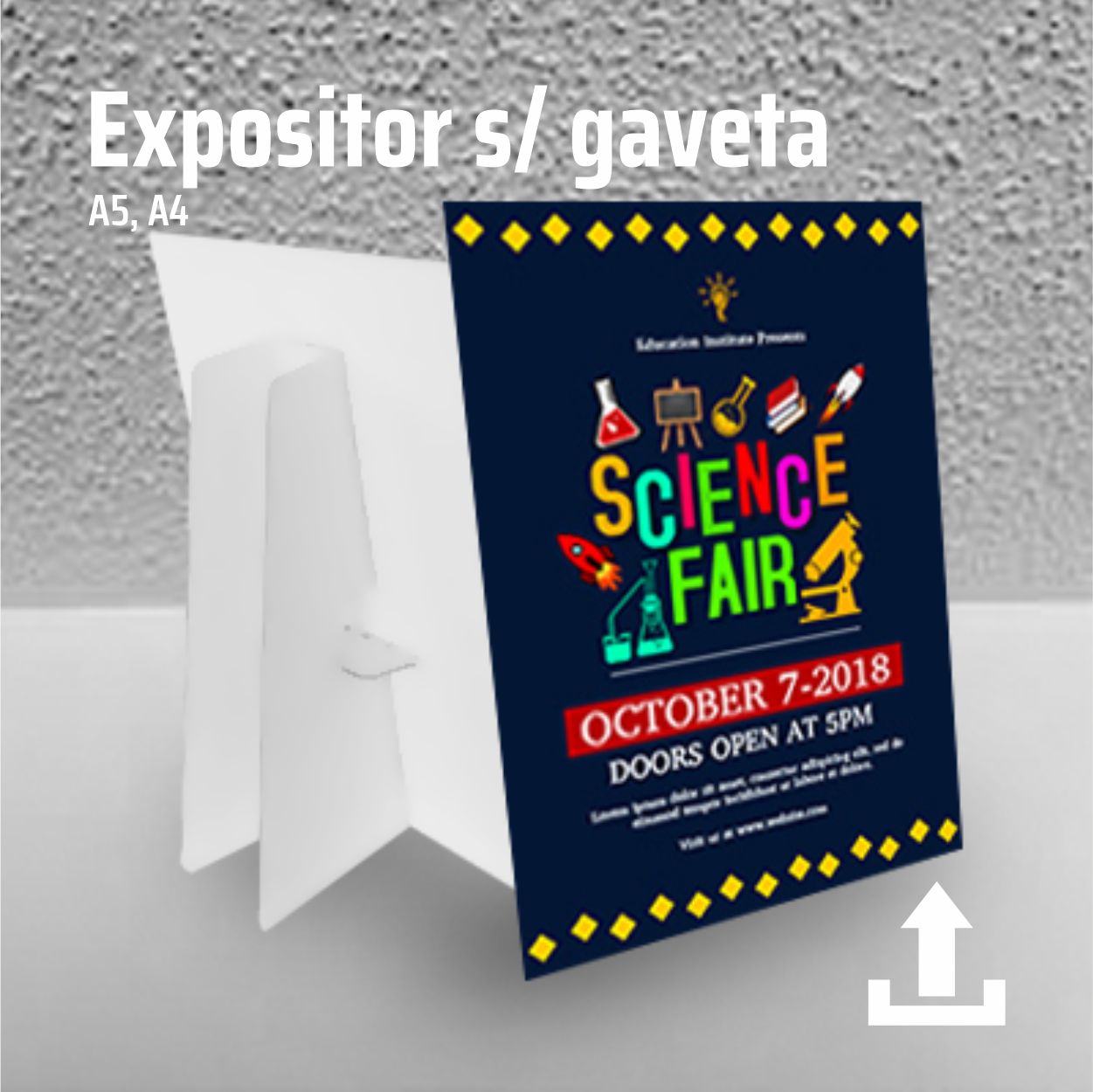 Expositor de balcão sem gaveta