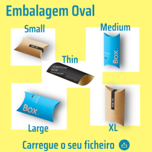 Embalagem oval