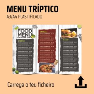 Menu tríptico