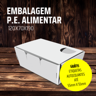 caixa alimentar em branco