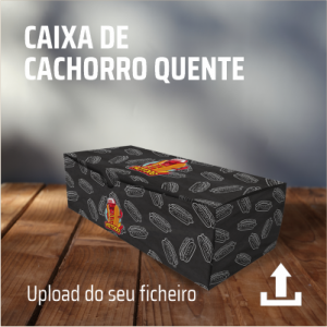 Caixa Alimentar para cachorro quente