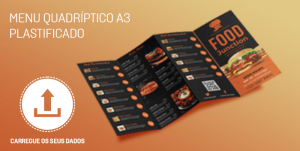 Menu quadríptiico plastificado