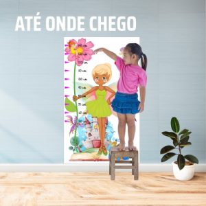 Vinil decorativo até onde chego menina