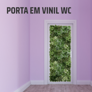 Vinil decorativo para porta WC