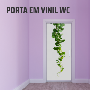 Vinil decorativo para porta WC
