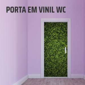 Vinil decorativo para porta WC