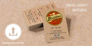 artão de visita em papel kraft